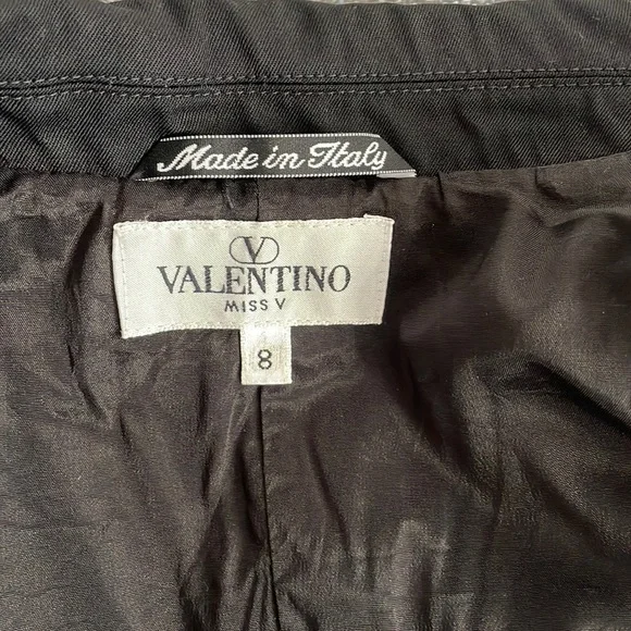 Valentino Miss V Black Pantsuit Size 8 Vintage Valentino - Picture 8 of 16